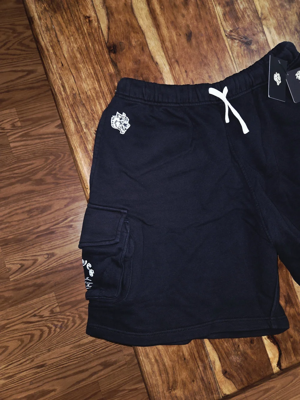Darc Sport/Batman Cornell Black Cargo Sweat Shorts. Size Medium OS.